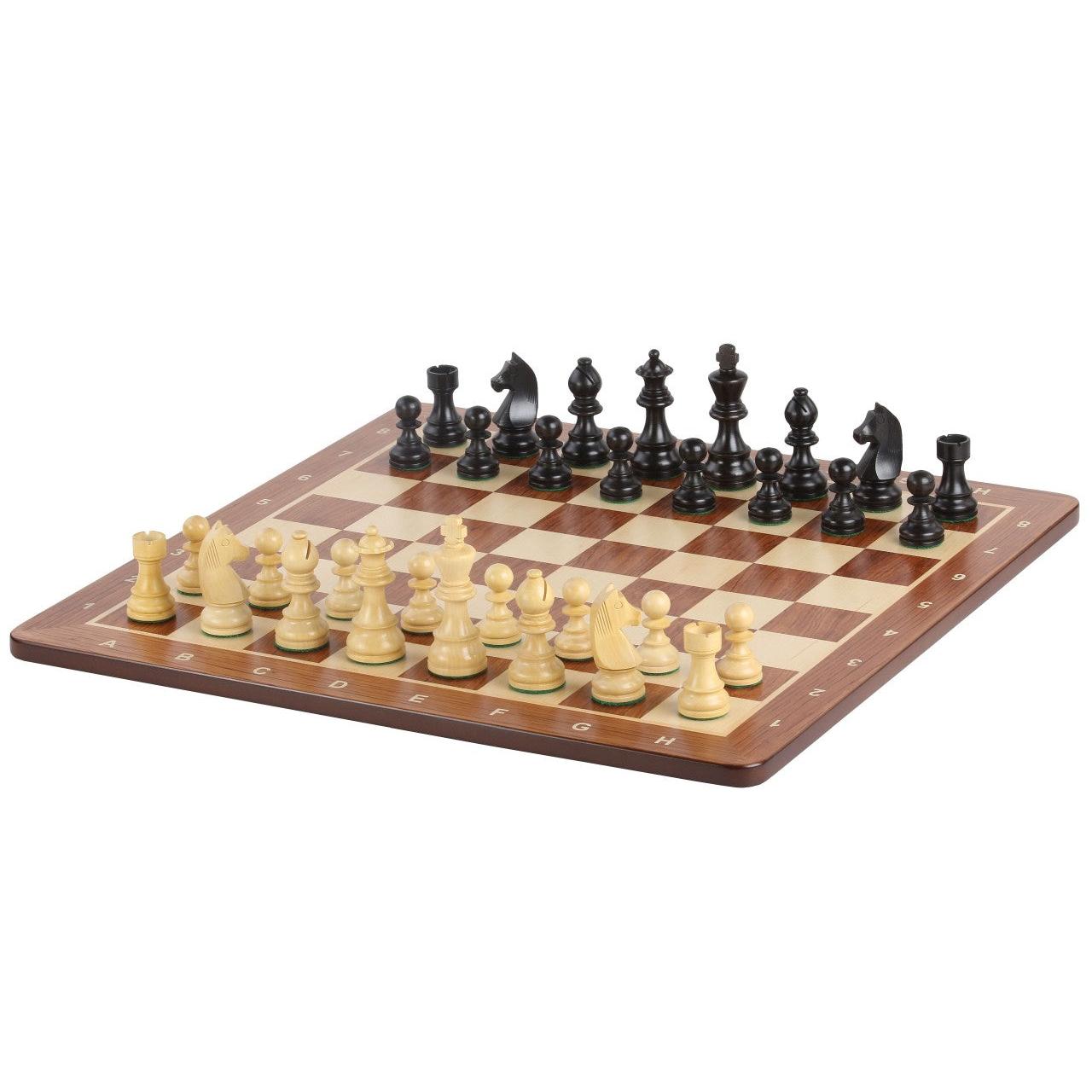 Schackbräde LUX & Schackpjäser GERMAN STAUNTON BLACK
