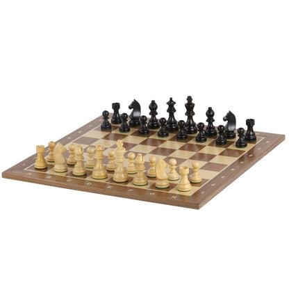 Schackbräde VALNÖT & Schackpjäser GERMAN STAUNTON BLACK