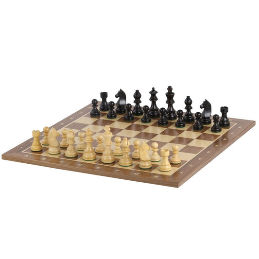 Schackbräde VALNÖT & Schackpjäser GERMAN STAUNTON BLACK